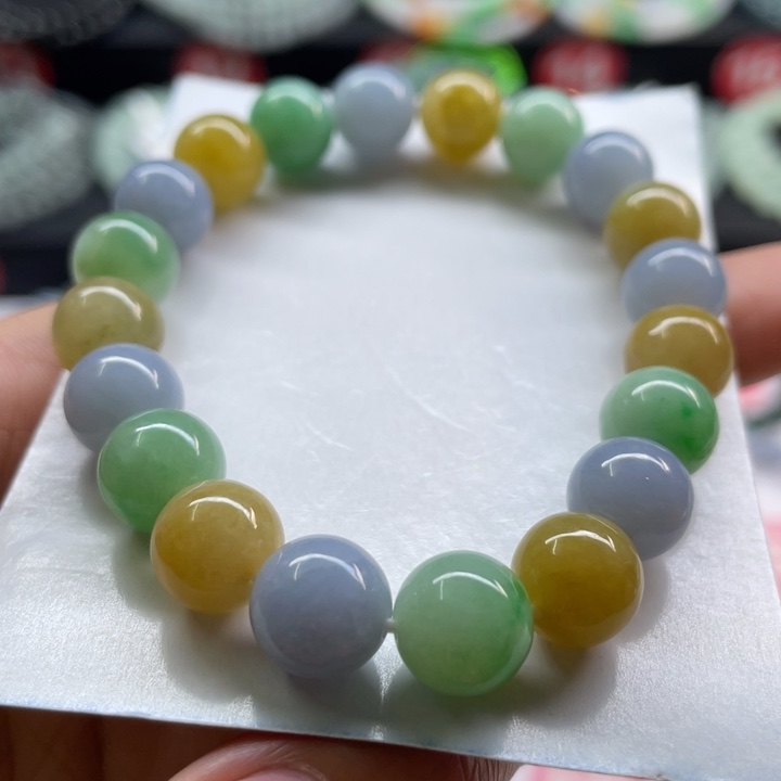 未镶嵌手链翡翠卡9.9有纹