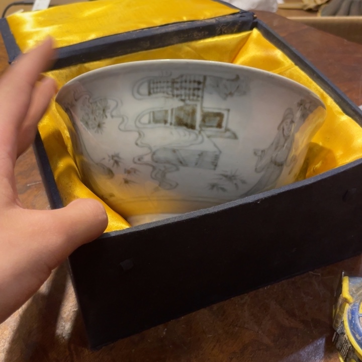 陶瓷小六古美术工艺品