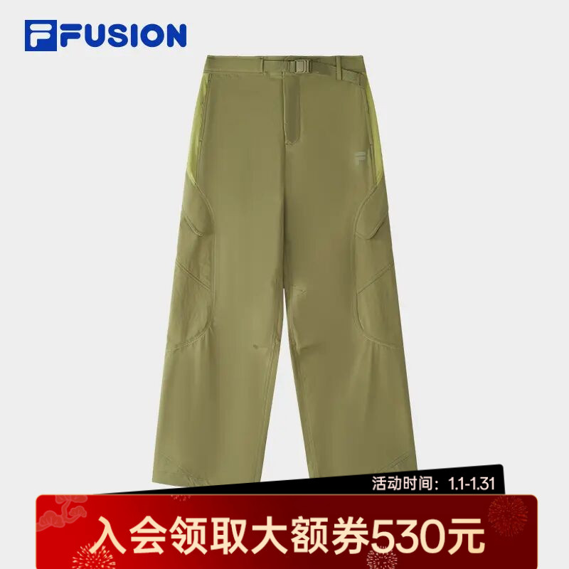 FILA斐乐男裤新款宽松潮流时尚百搭直筒运动休闲长裤T11M511807F