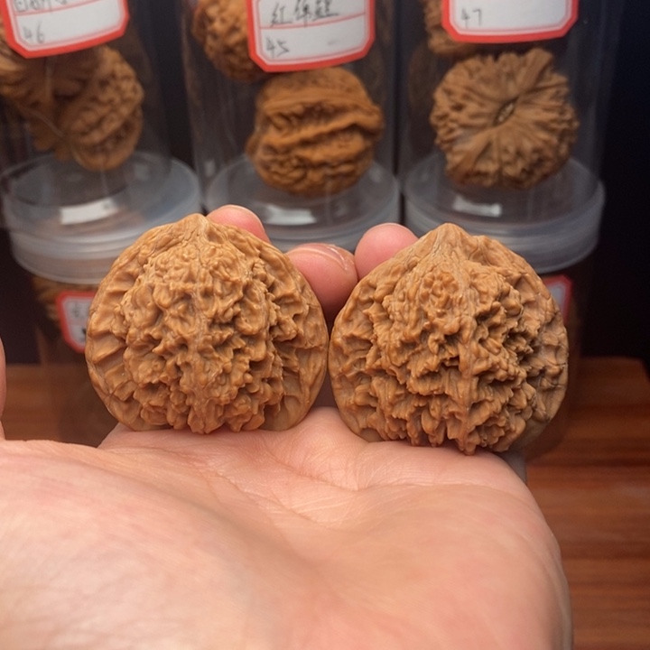 把件文玩核桃麻核桃满天星43尺