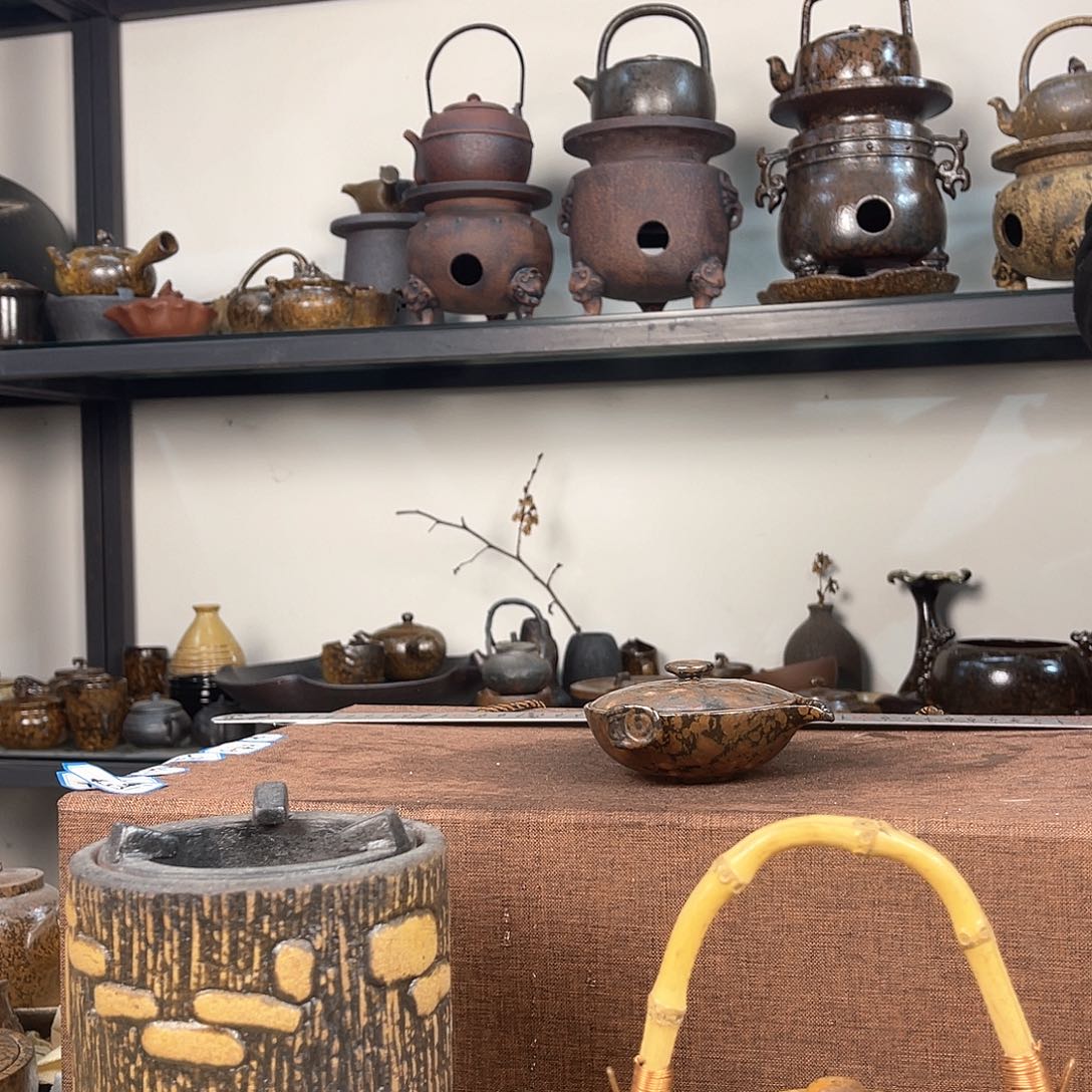 紫泥茶壶紫砂粗陶茶器