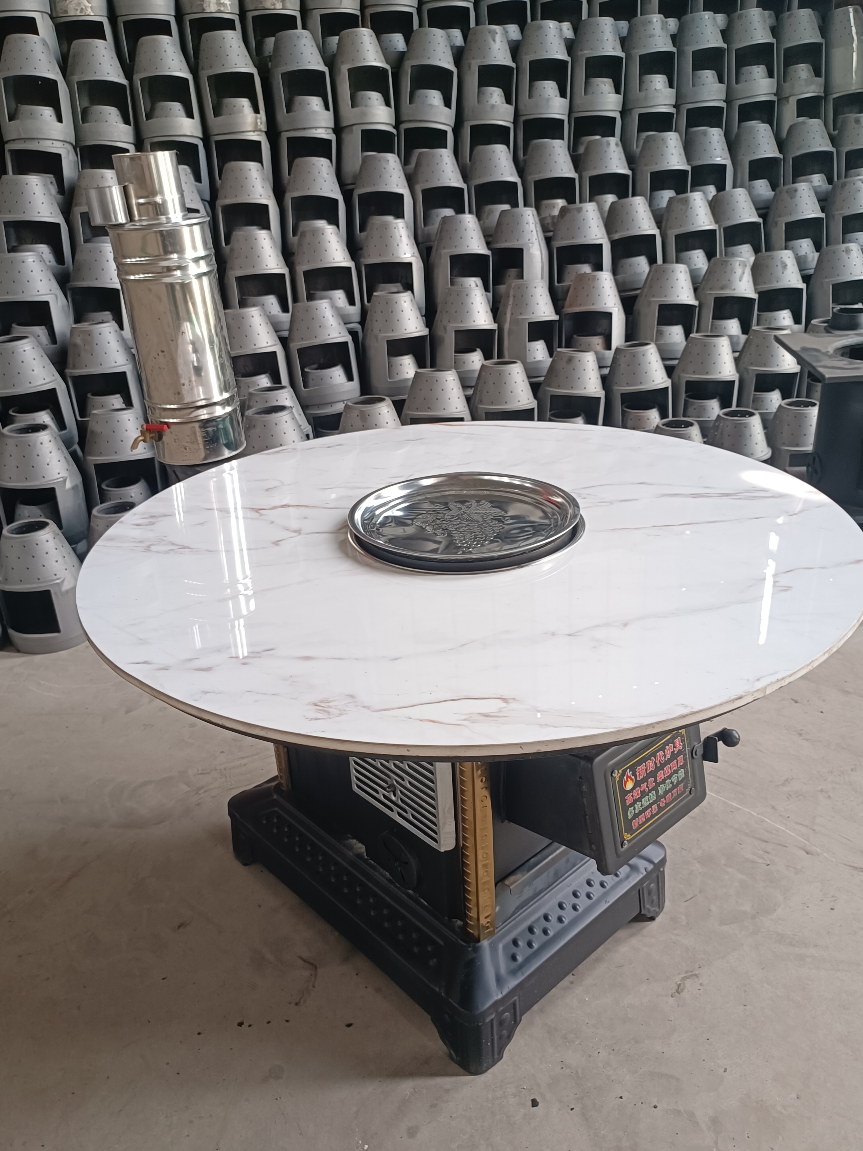 【1*1米大理石面】取暖做饭柴煤两用气化取暖炉不取暖面积120平