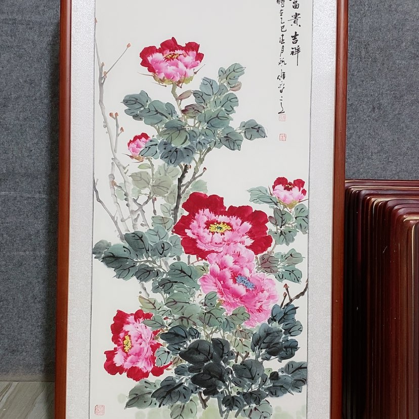 【闪购商品】国画书画作品带框125×65厘米