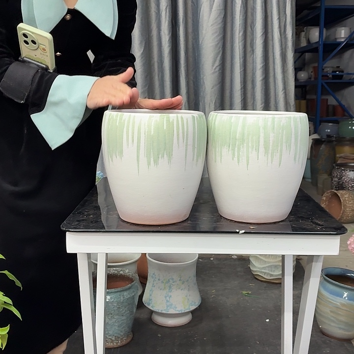 18×21 -粗陶花盆有孔-买买买