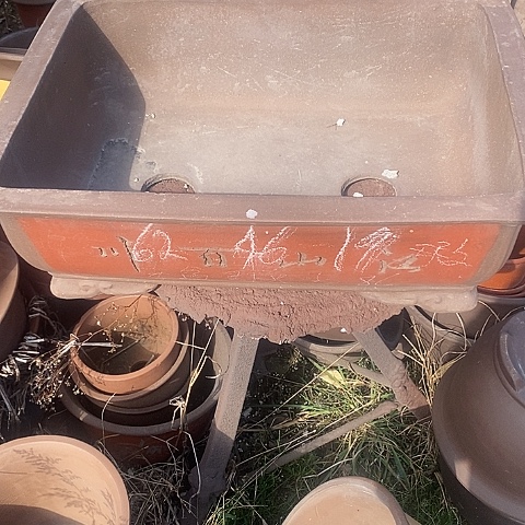 紫砂中国宜兴紫砂花盆，