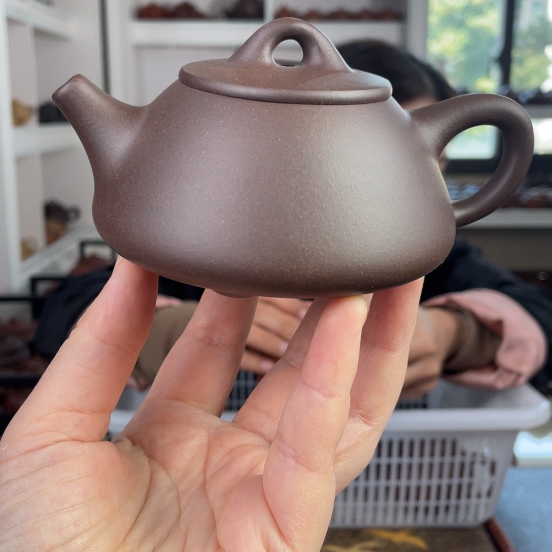 紫砂茶壶紫泥石瓢200cc