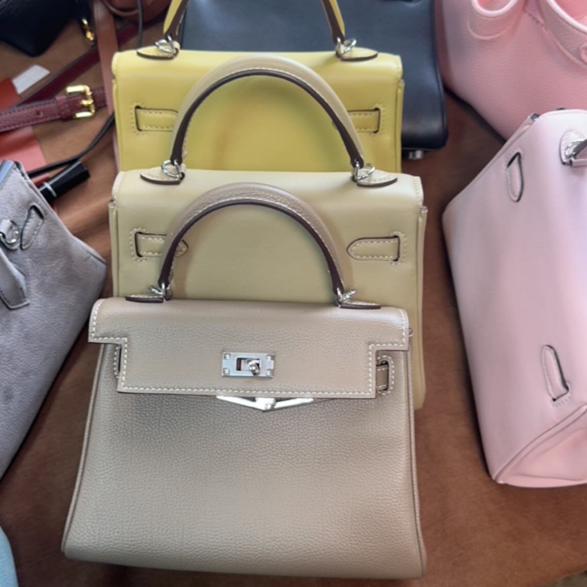 女士真牛皮手拎单肩斜挎包