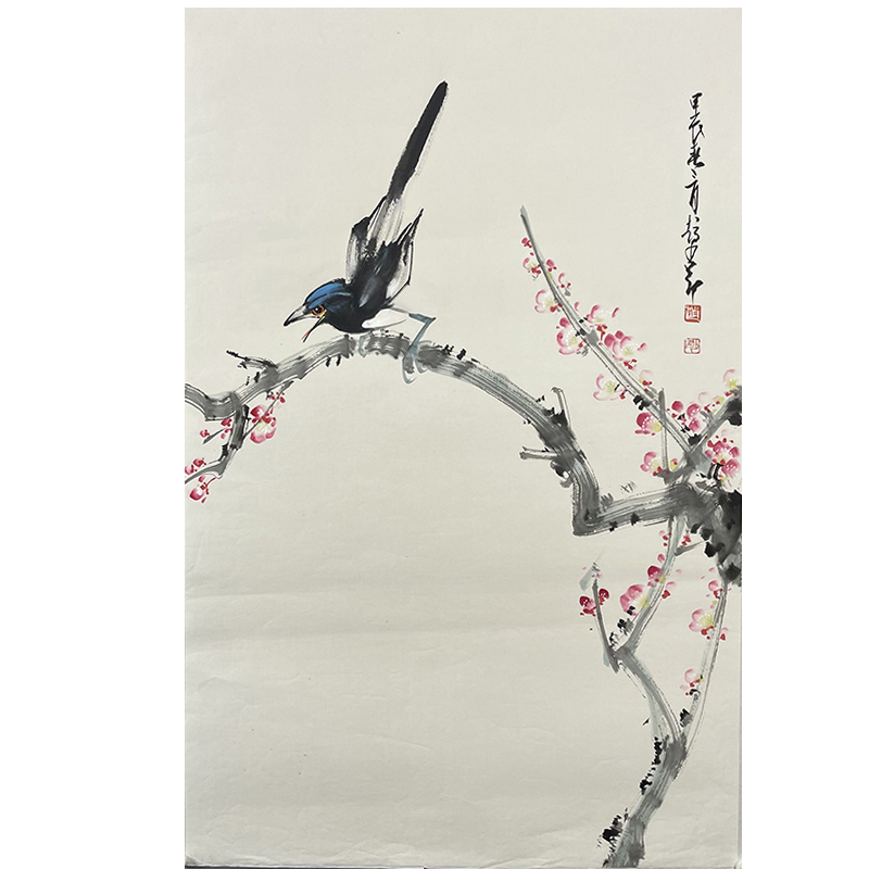 B-0605赵少昂喜上眉梢托底95*63cm