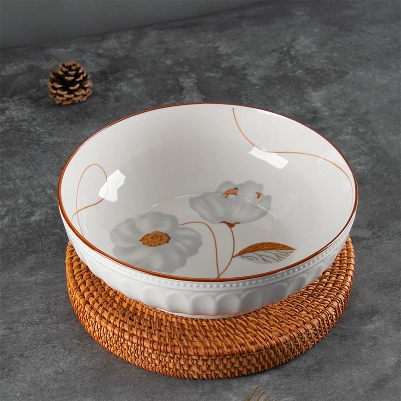 9英寸岁月静好浮雕盆 一个装 收到有破损瑕疵联系客服