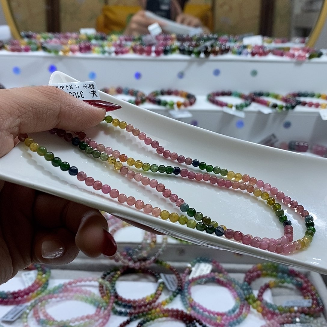 碧玺手链未镶嵌多样性发一条