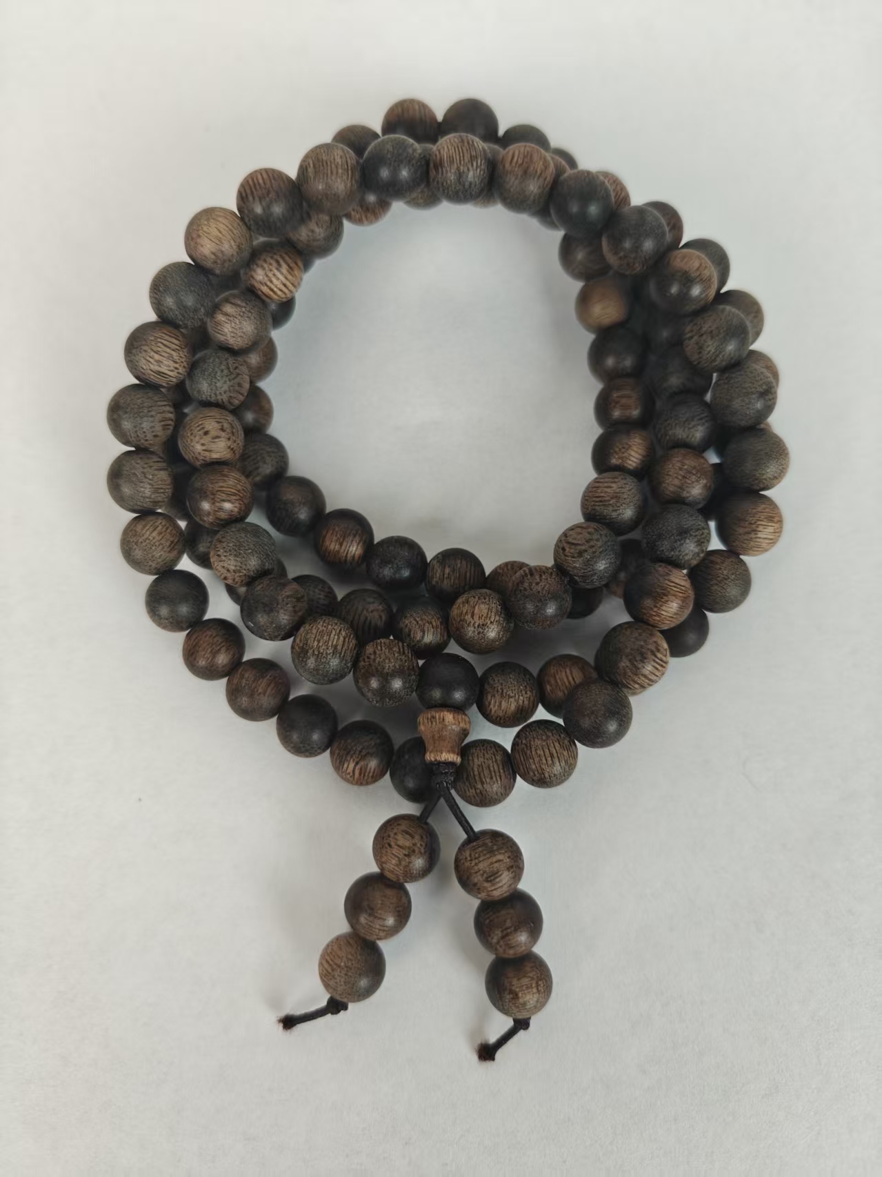 增香沉香木增香沉香木红土8mm*108素圈高端手串