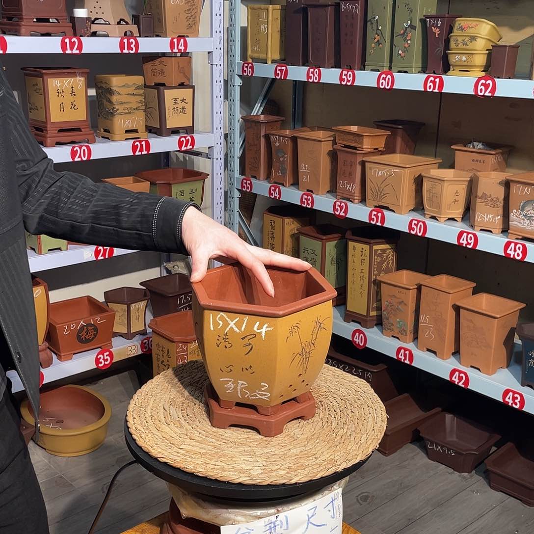 天心紫砂手工花盆