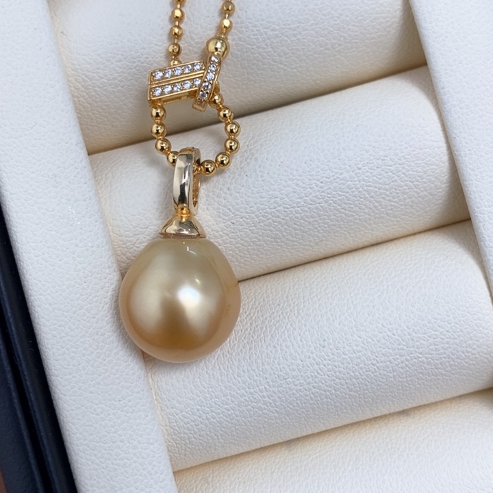 海水珍珠银S925镶嵌套链