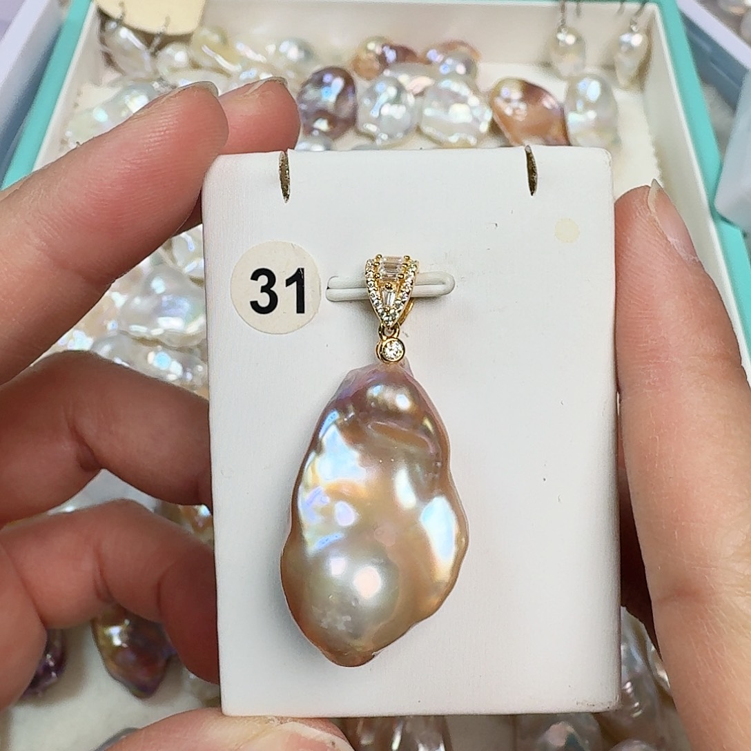 淡水珍珠颈饰银S925镶嵌