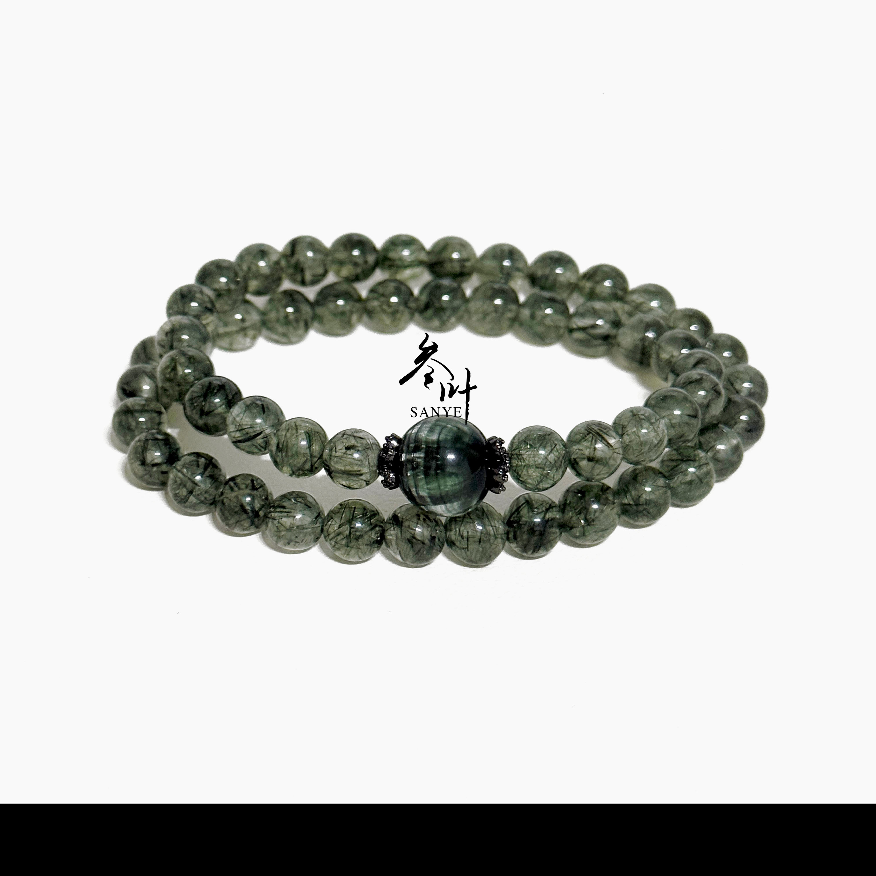【绿发晶】｜天然绿发晶绿水晶多圈原创手串6MM