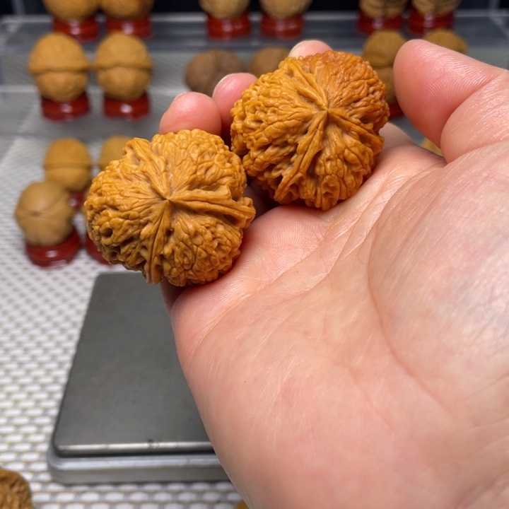 文玩核桃把件8盘龙玉凤