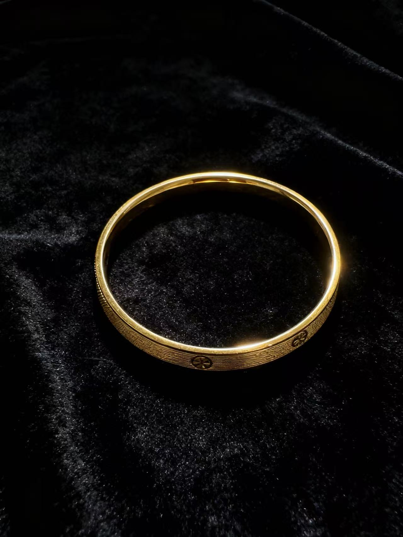 足银手镯 拍米字手镯的链接经典款实心花纹米字手镯气质百搭亮面