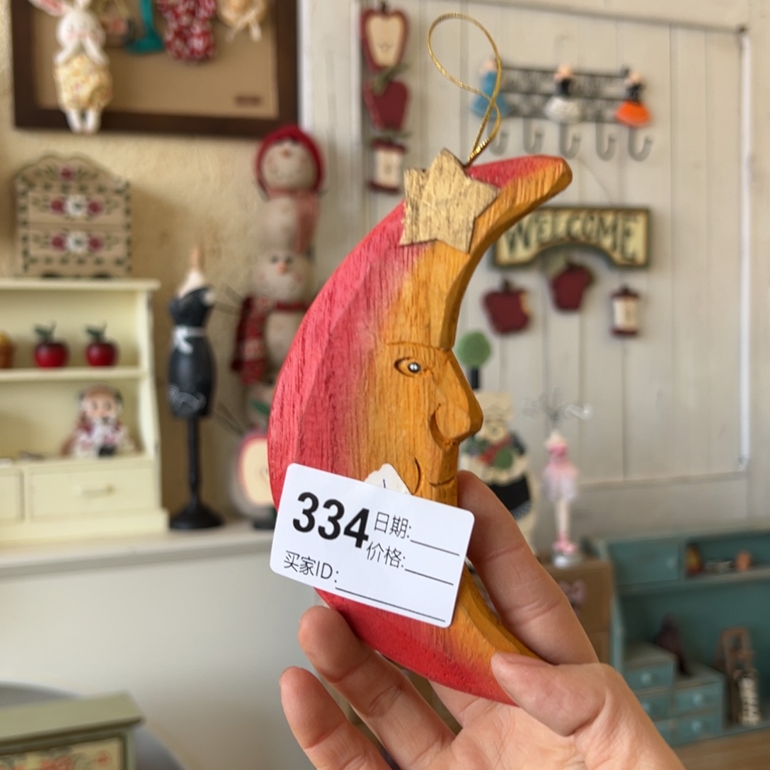 木默认微瑕外贸样品挂件摆件木雕334
