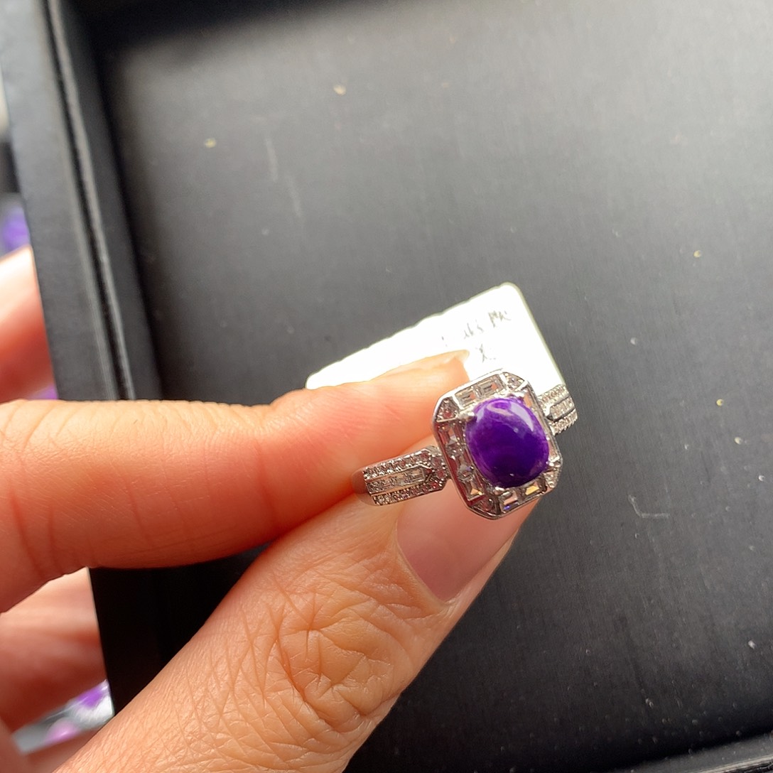 苏纪石（舒俱来）戒指银S925镶嵌