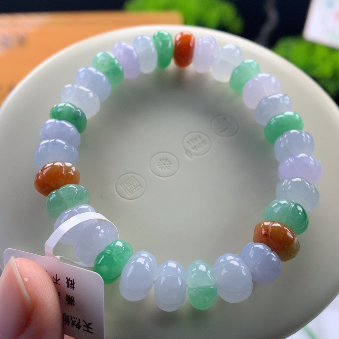 翡翠未镶嵌手链卡9.6