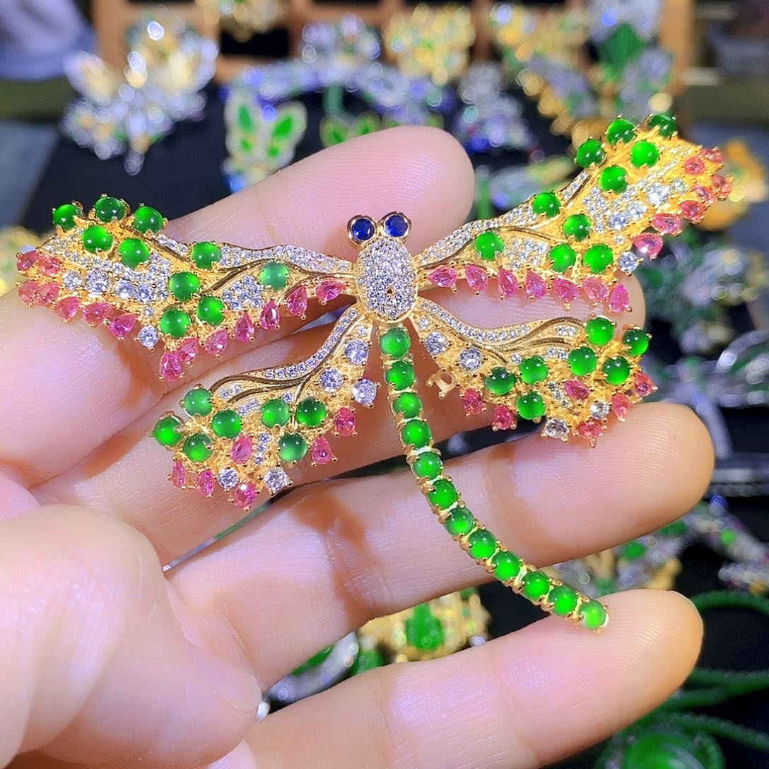 吊坠(不含链)银S925镶嵌翡翠