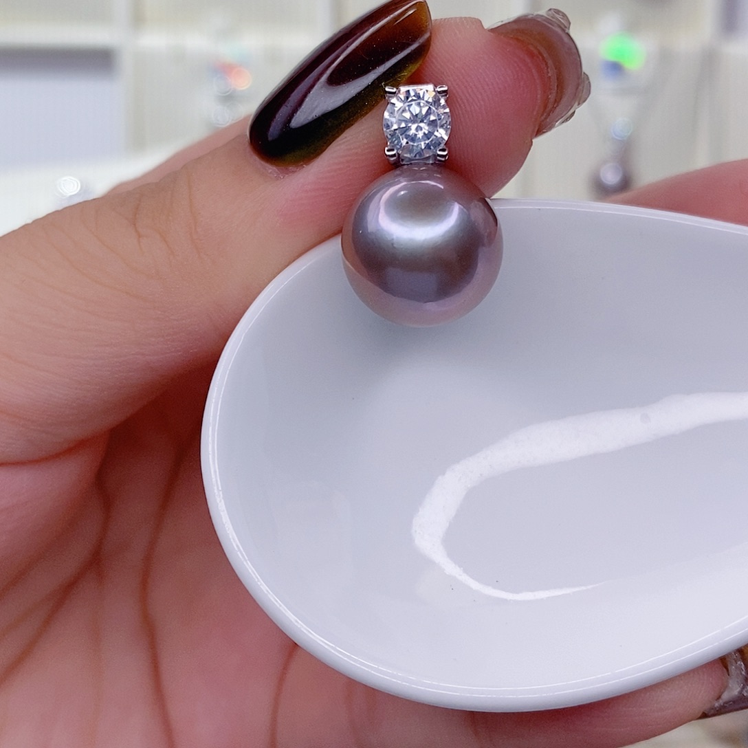 吊坠(赠链)银S925镶嵌淡水珍珠13➕