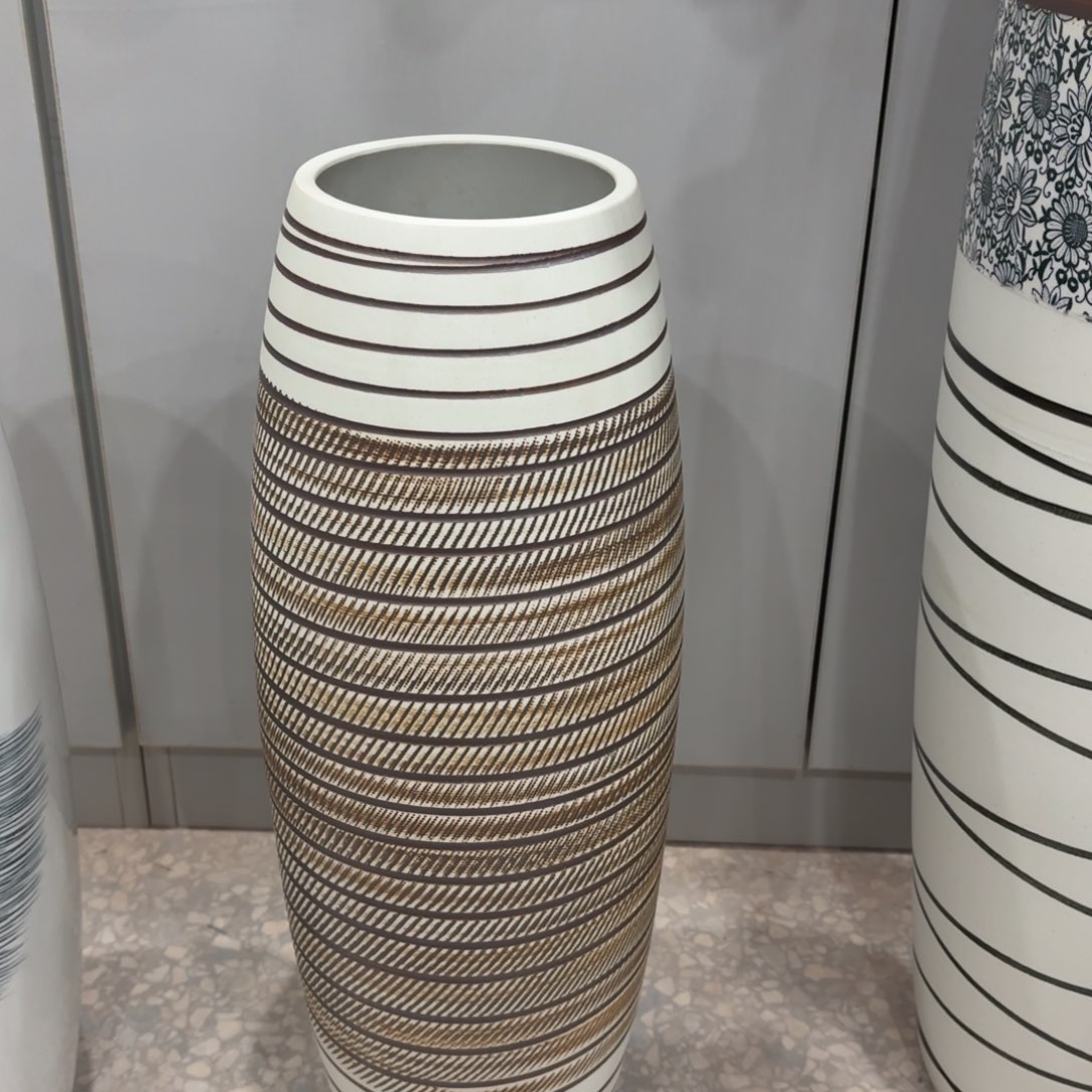 摆件景德镇陶瓷花瓶高50口11