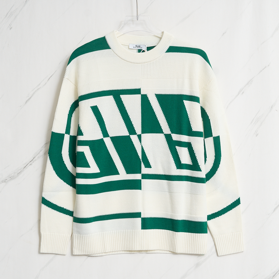 4US男士撞色字母长袖针织衫/XT00006