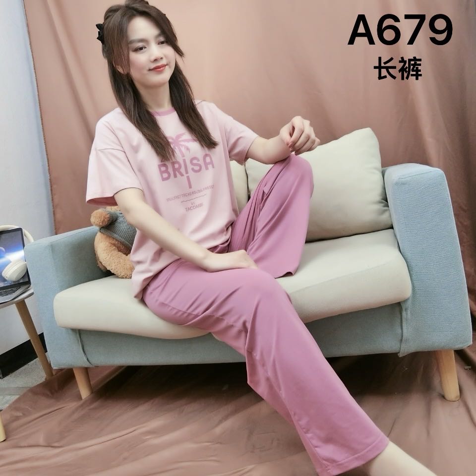 95棉爽棉！睡衣女夏季薄款宽松韩版短袖长裤圆领家居服青春期套装