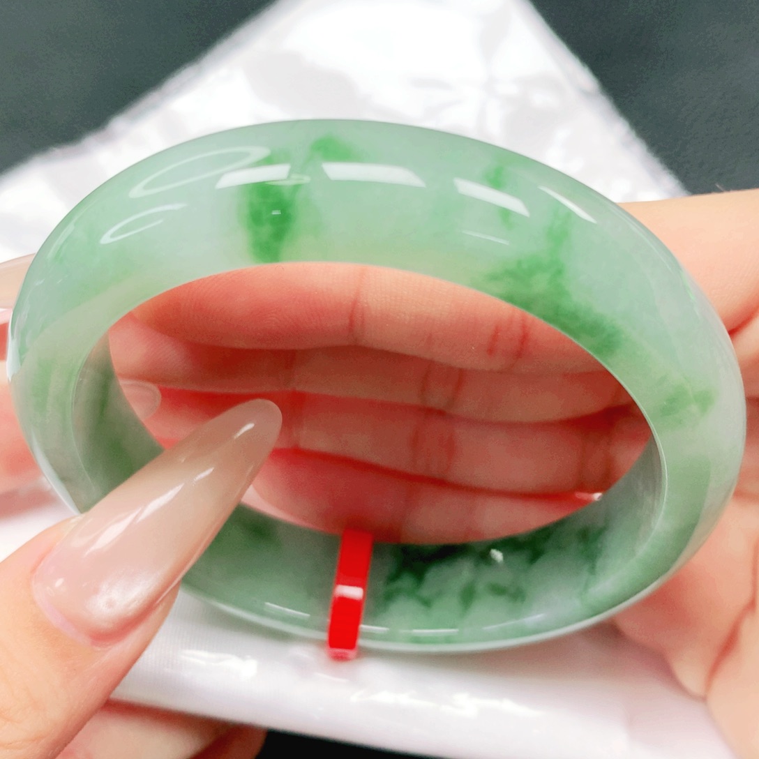 翡翠未镶嵌手镯56.57