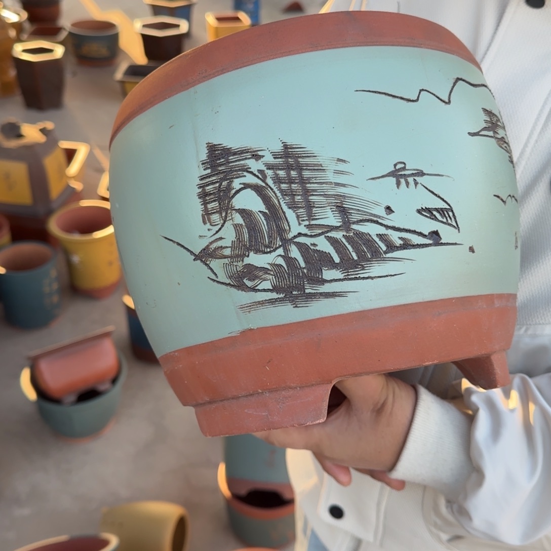 紫砂花盆口径25.20口径