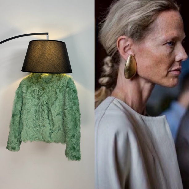 铜合金绒毛耳饰 DALNN Collections｜绿毛毛耳环