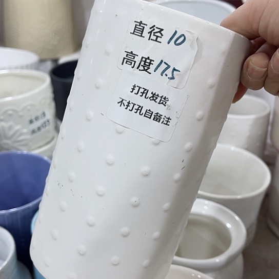 多肉绿植陶瓷花盆9.9包邮，有孔