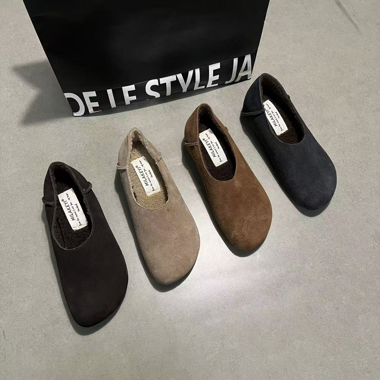 内增高3CM 2025年冬季新款欧美风日常简约风百搭时尚芒果头单鞋