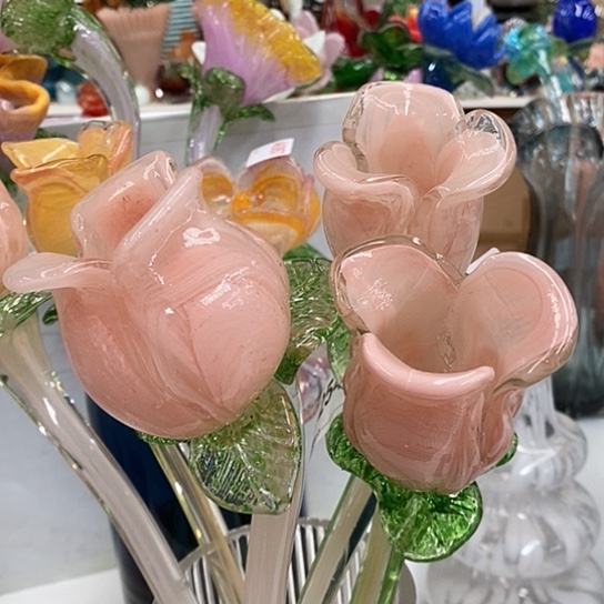 琉璃花瓶高45厘米宽6厘米