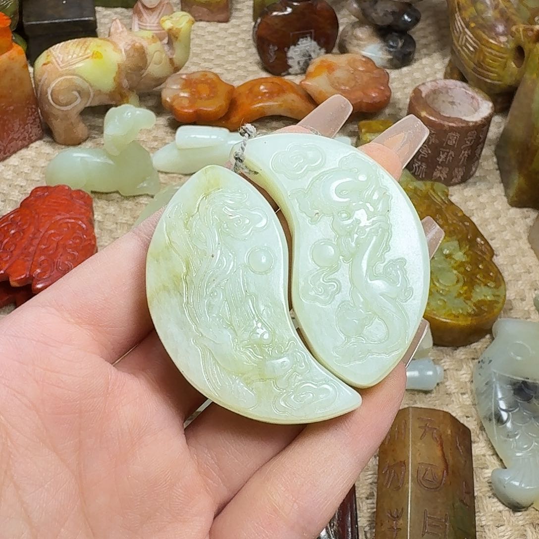 白玉菩提吊坠挂件