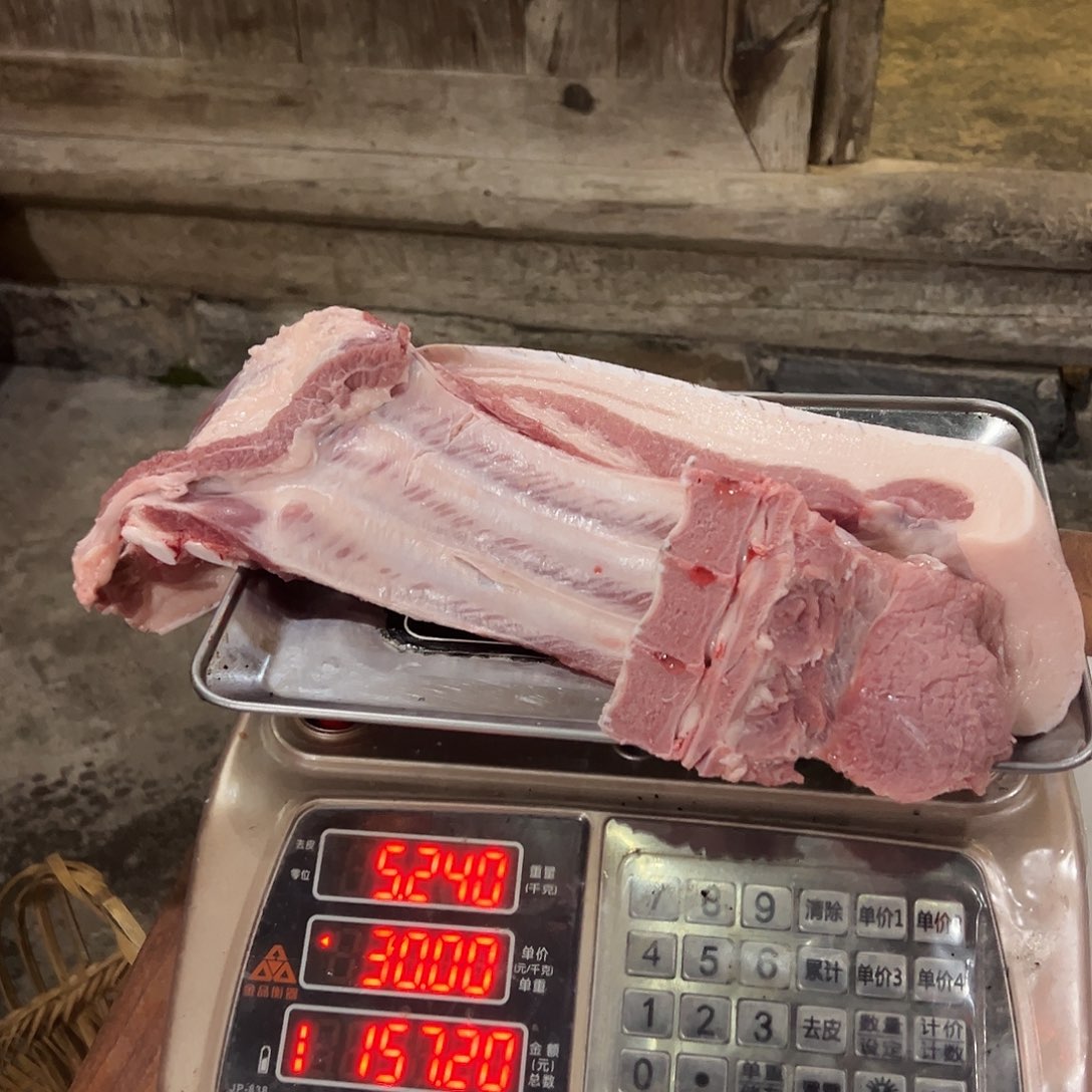 带排五花肉5.2斤顺丰包邮