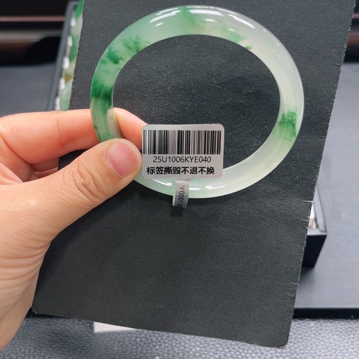 石英质玉（非洲翠）合金手镯