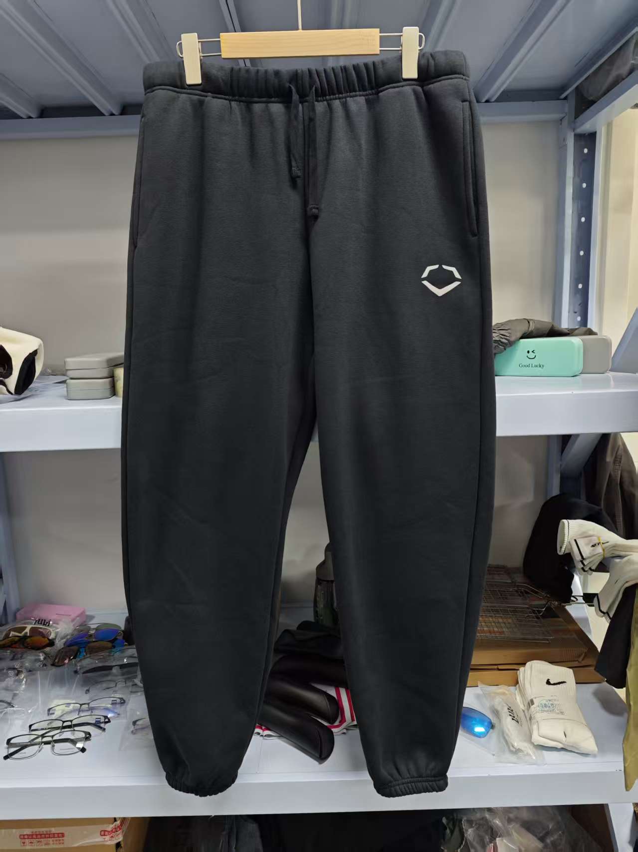 K63运动休闲户外加绒卫裤休闲裤百搭黑色男款抽绳