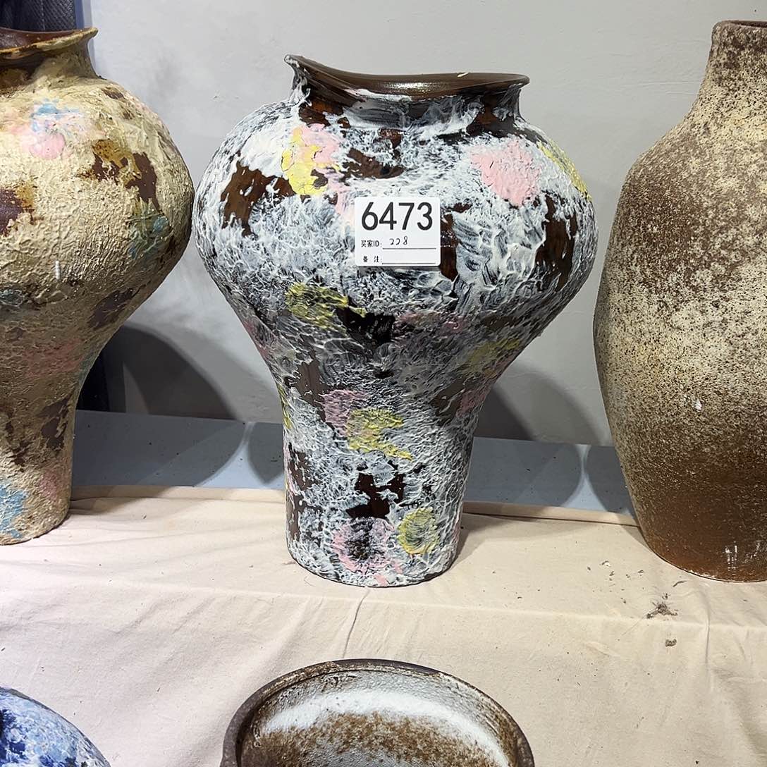 瓶6473高36口14陶瓷花瓶无孔