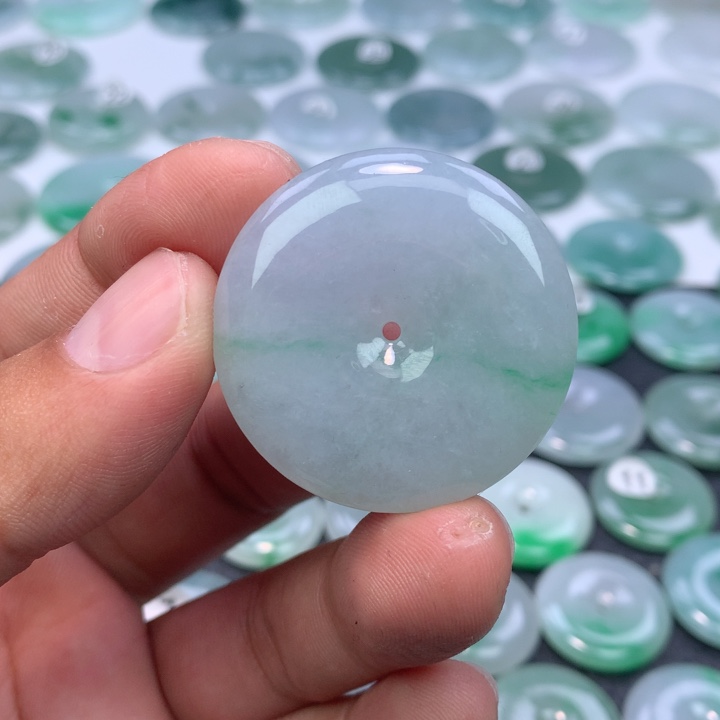 翡翠未镶嵌颈饰缅甸天然A货翡翠37.6-6.8