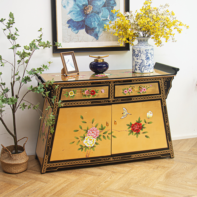 123*43*83柜家具烤漆彩绘柜子装饰柜风水进门玄关柜入户门厅柜