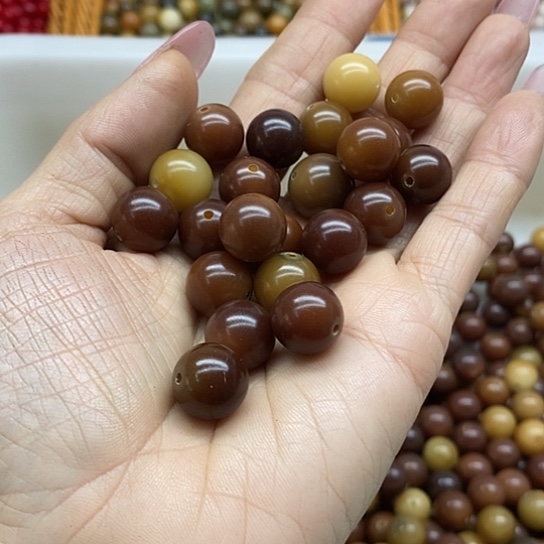 吊坠白玉菩提微瑕13.8糖炒栗子圆100