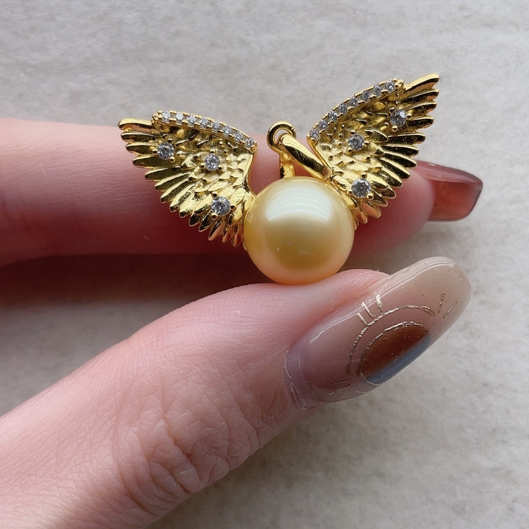 吊坠112银S925镶嵌海水珍珠