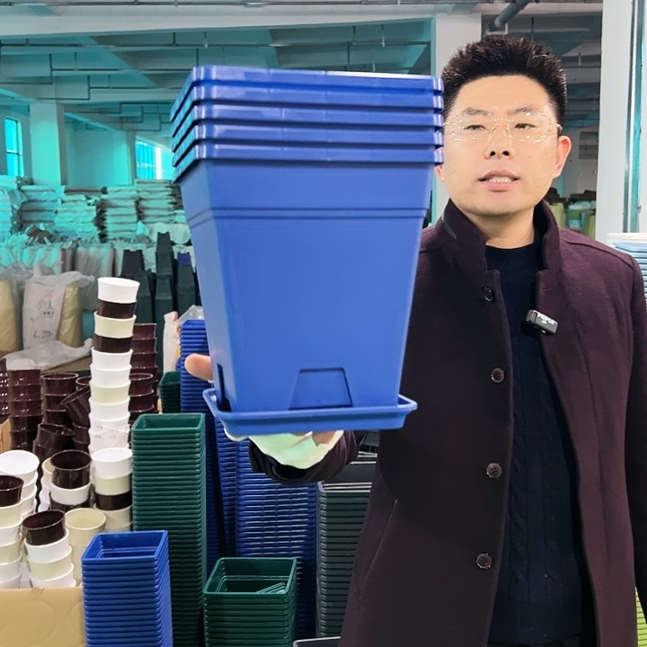 清仓方盆口20高22蓝色5只带托