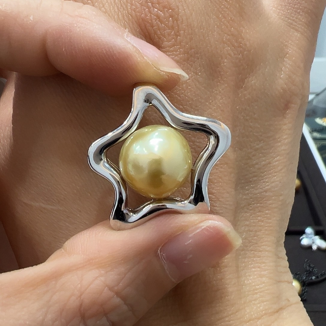 海水珍珠颈饰银S925镶嵌
