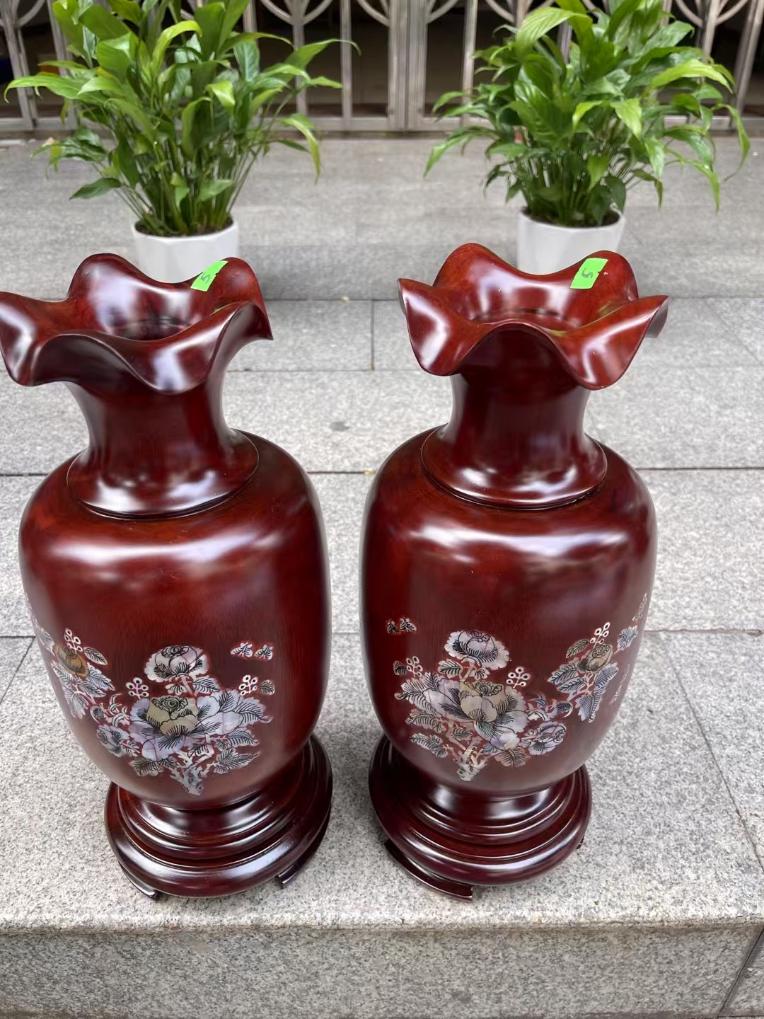 家居装饰木雕镶嵌彩色贝壳实木雕刻干花复古