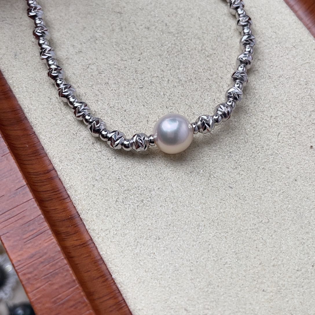 银S925镶嵌吊坠(不含链)海水珍珠