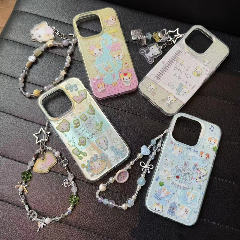 卡通古早棉花糖猫咪轻松熊适用于苹果16promax手机壳15/14Pro13新