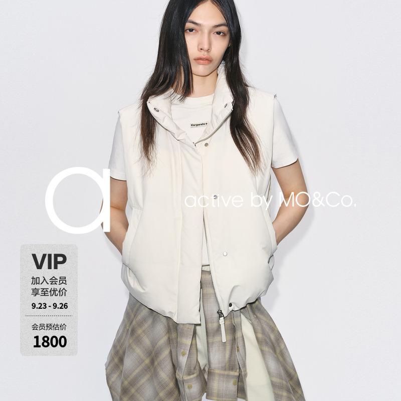 【active系列】MOCO羽绒服马甲2025冬新品90鹅绒短兜量MBE4EIN022